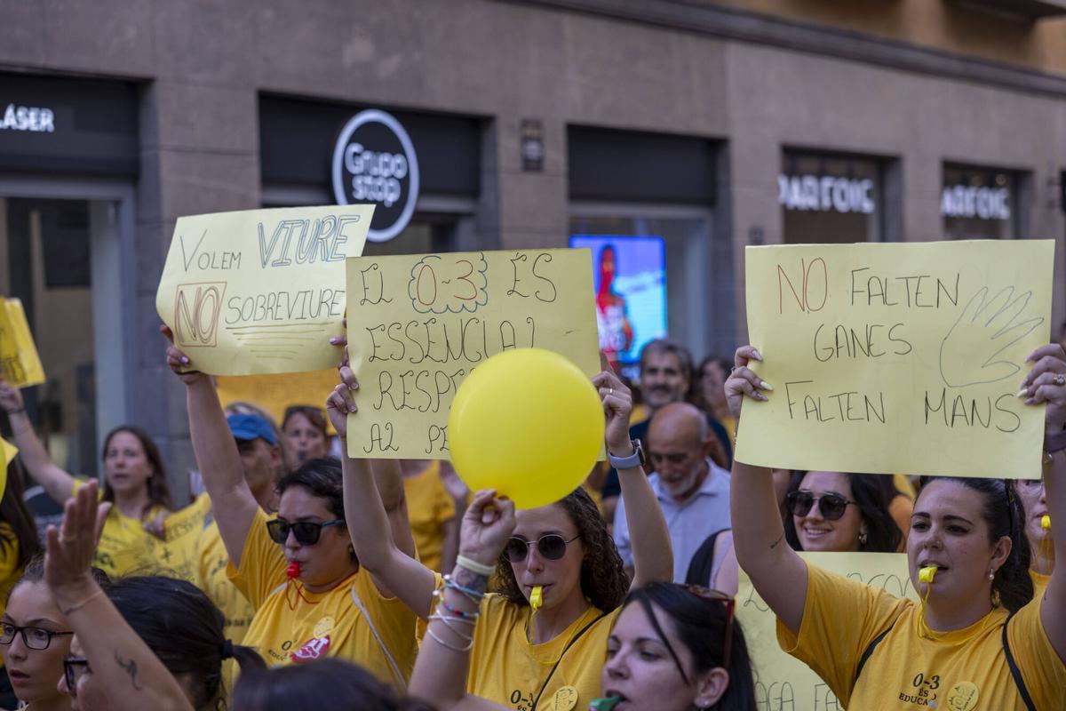 La manifestación del sector educativo 0-3 en imágenes