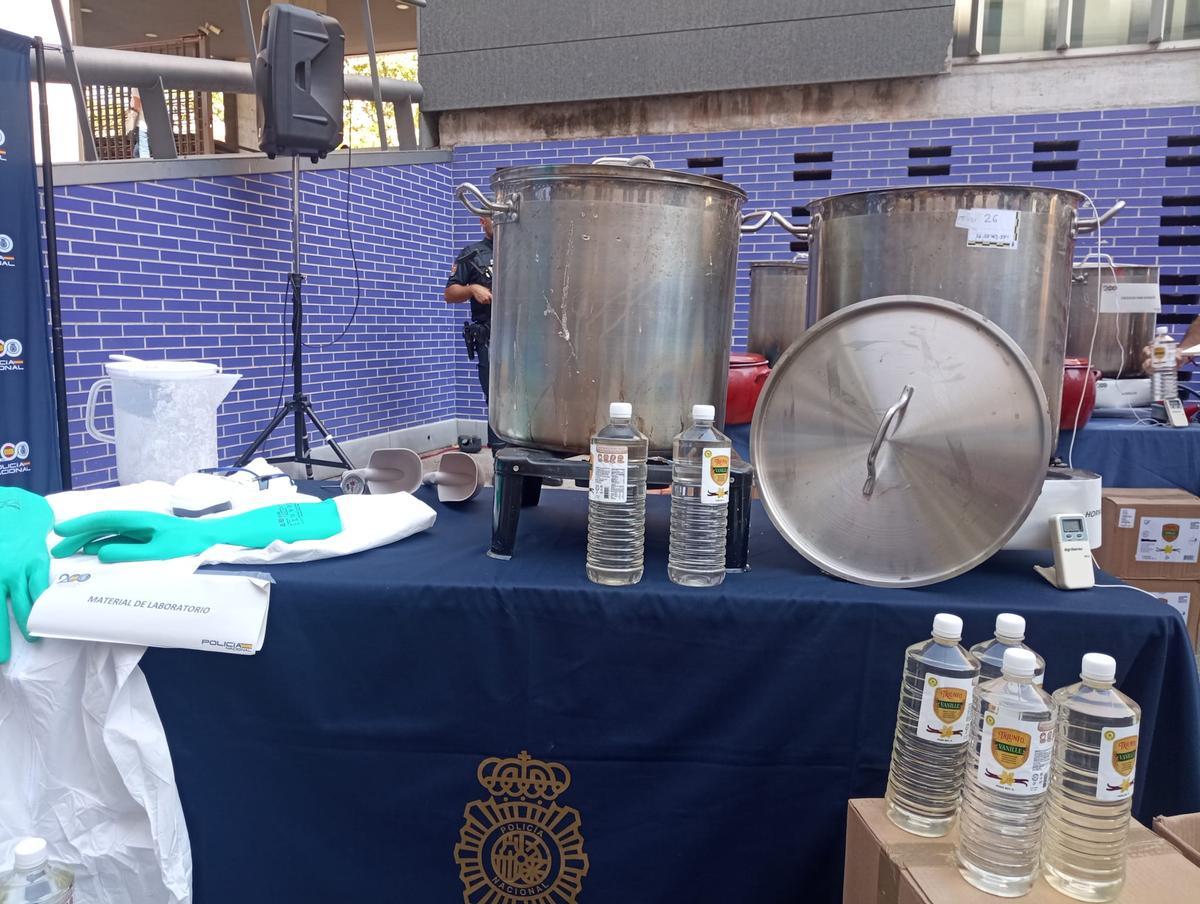 Imagen de la droga intervenida por la Policía en esta operación
