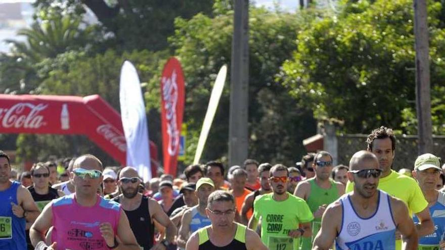 Corredores en la última prueba del circuito, en San Pedro de Visma.