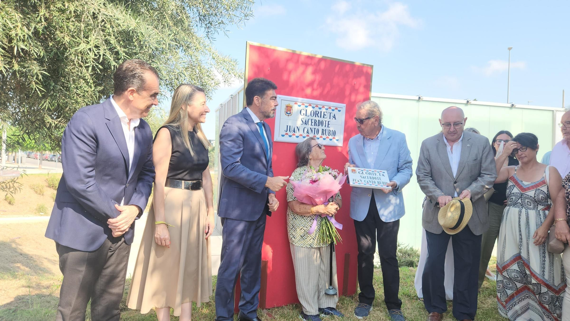 Inauguración de la glorieta Juan Cantó en Alicante