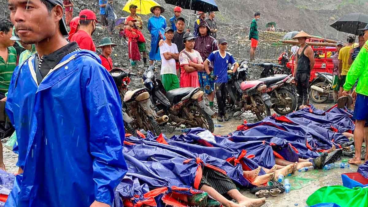 Al menos 113 muertos tras un accidente en una mina de jade en Birmania