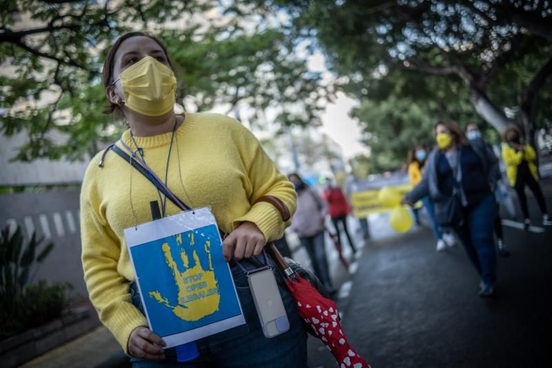 Manifestación de empleados públicos en Santa Cruz de Tenerife