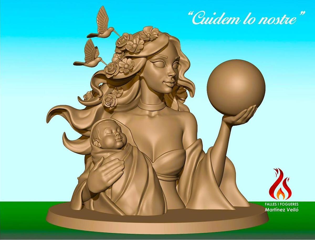 Boceto de la falla grande