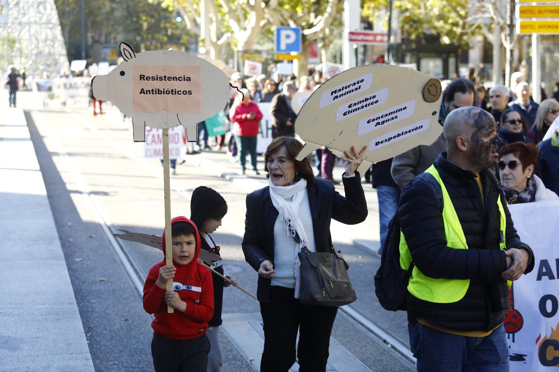 Cientos de personas se concentran contra el cambio climático en Zaragoza