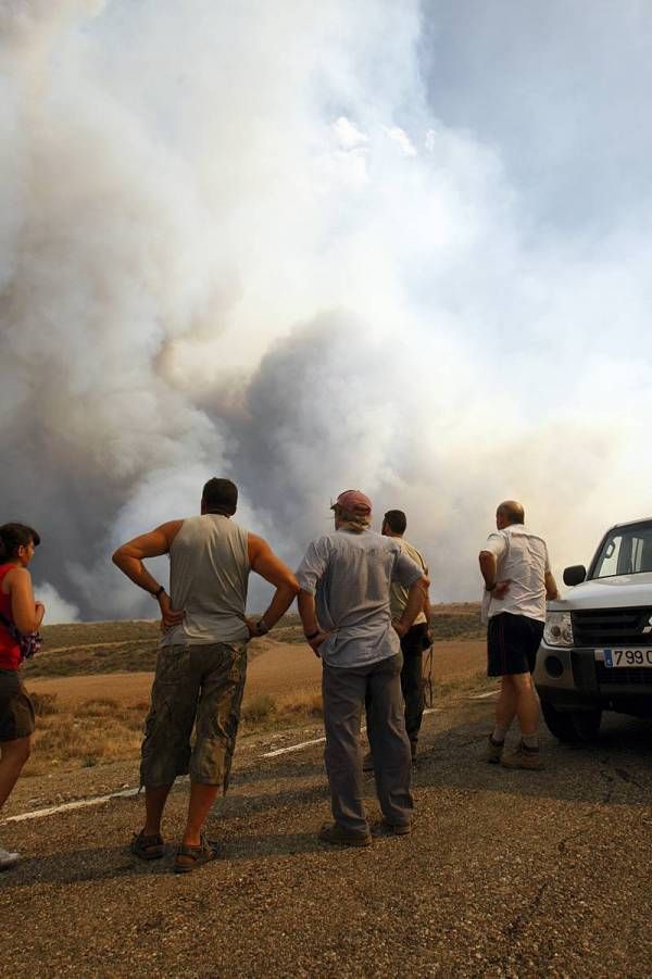 Fotogalería del incendio en Trasobares