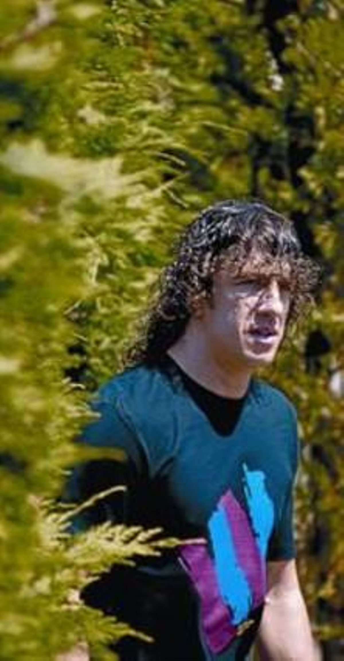 De tornada 8 Puyol, ahir, amb la samarreta de la final de Copa.
