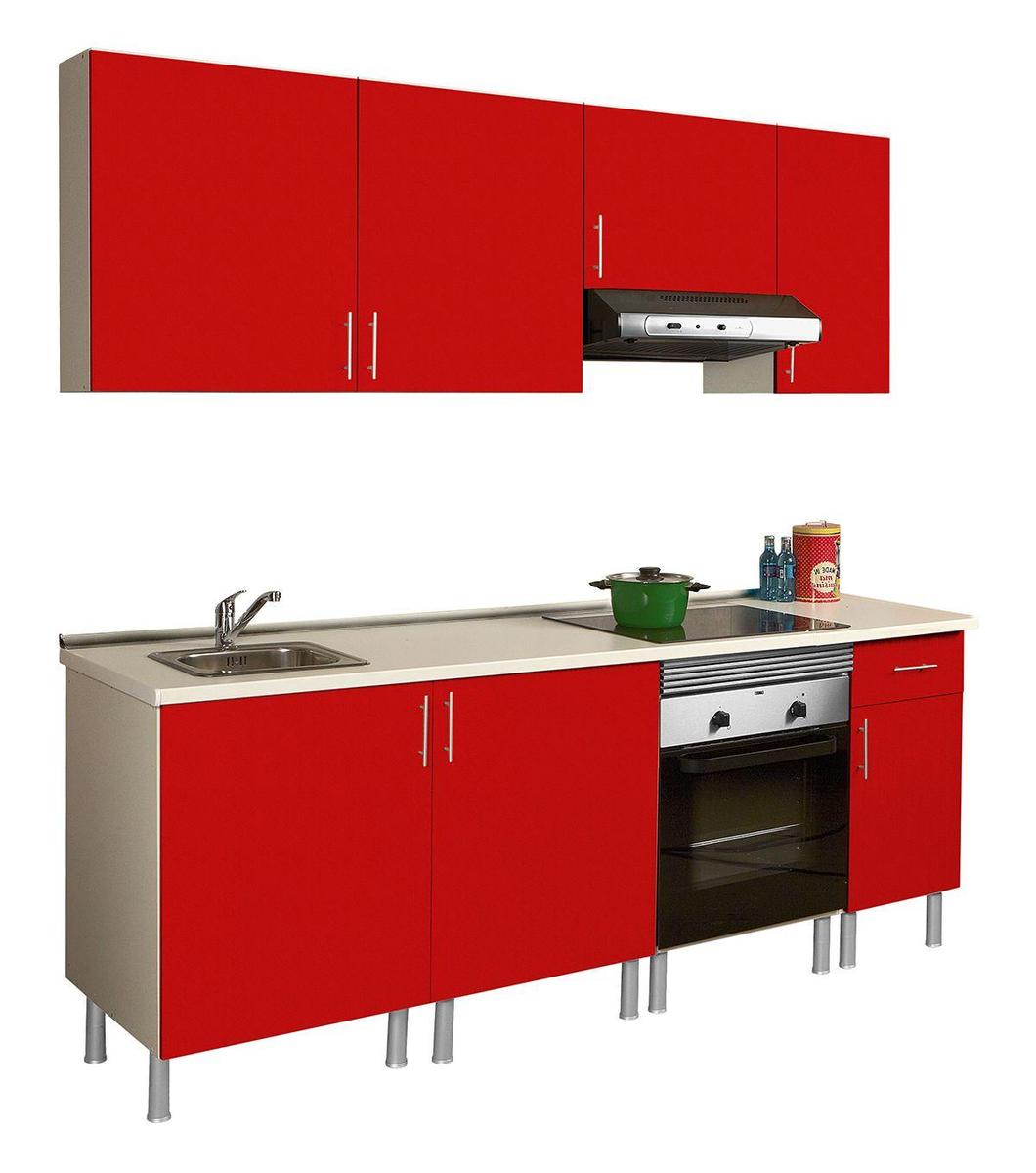 Cocina completa roja