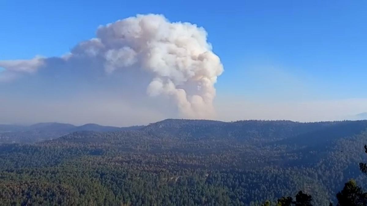 El incendio desde las alturas