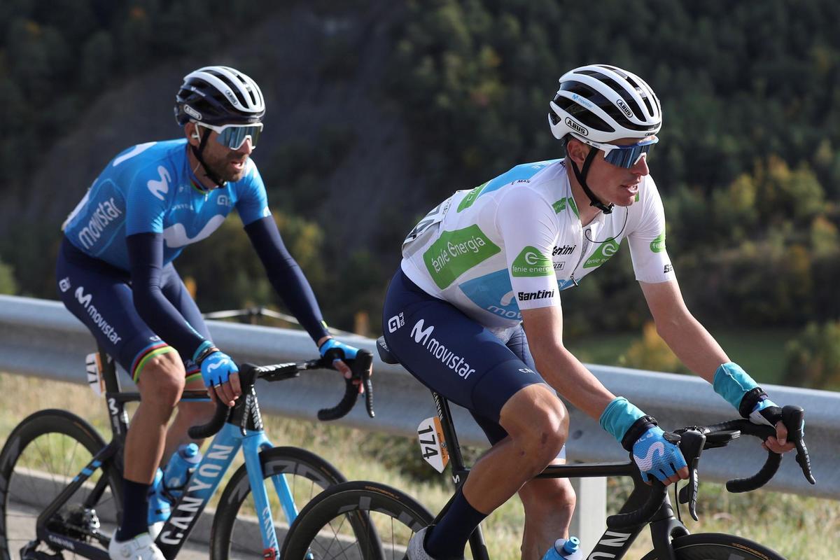 Valverde y Enric Mas lideran el Movistar en la Vuelta.