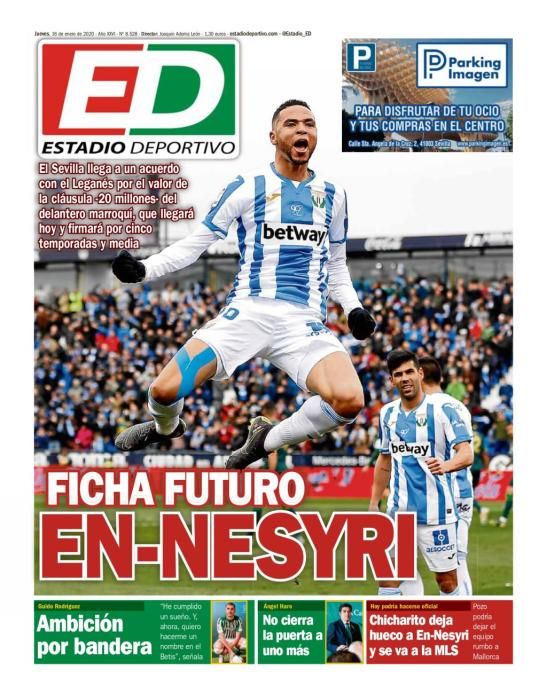 Portada ESTADIO DEPORTIVO jueves 16 enero 2020