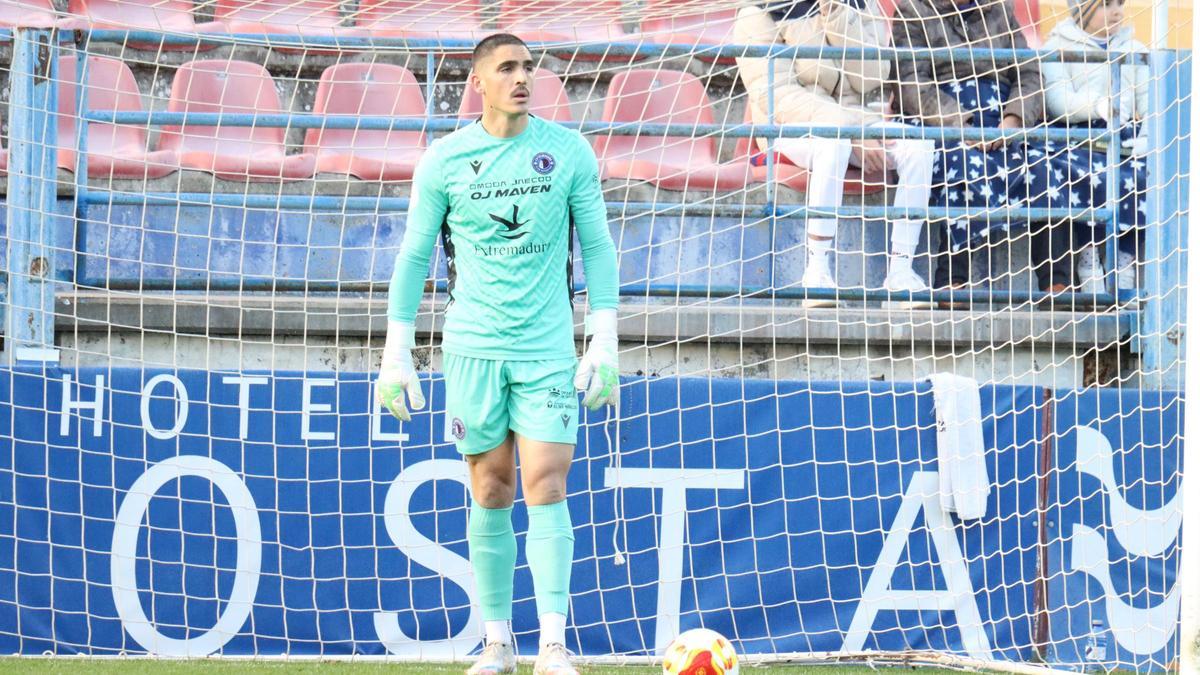 David Robador en el último partido ante el Xerez.