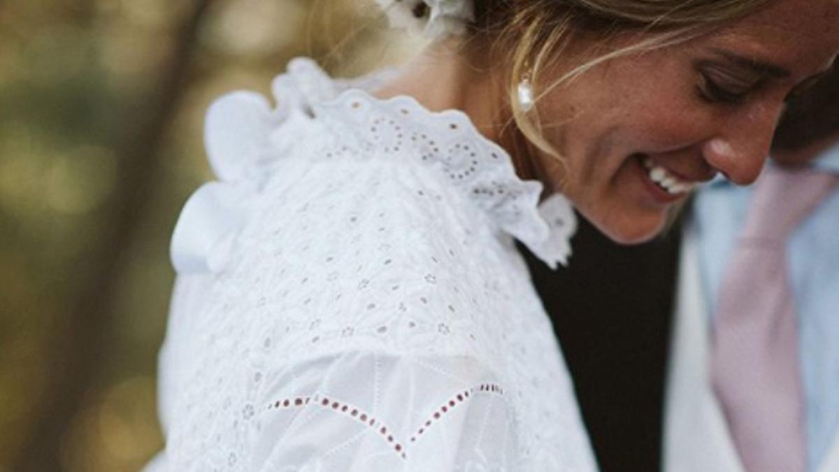 Vestido de novia troquelado de Castellar Granados