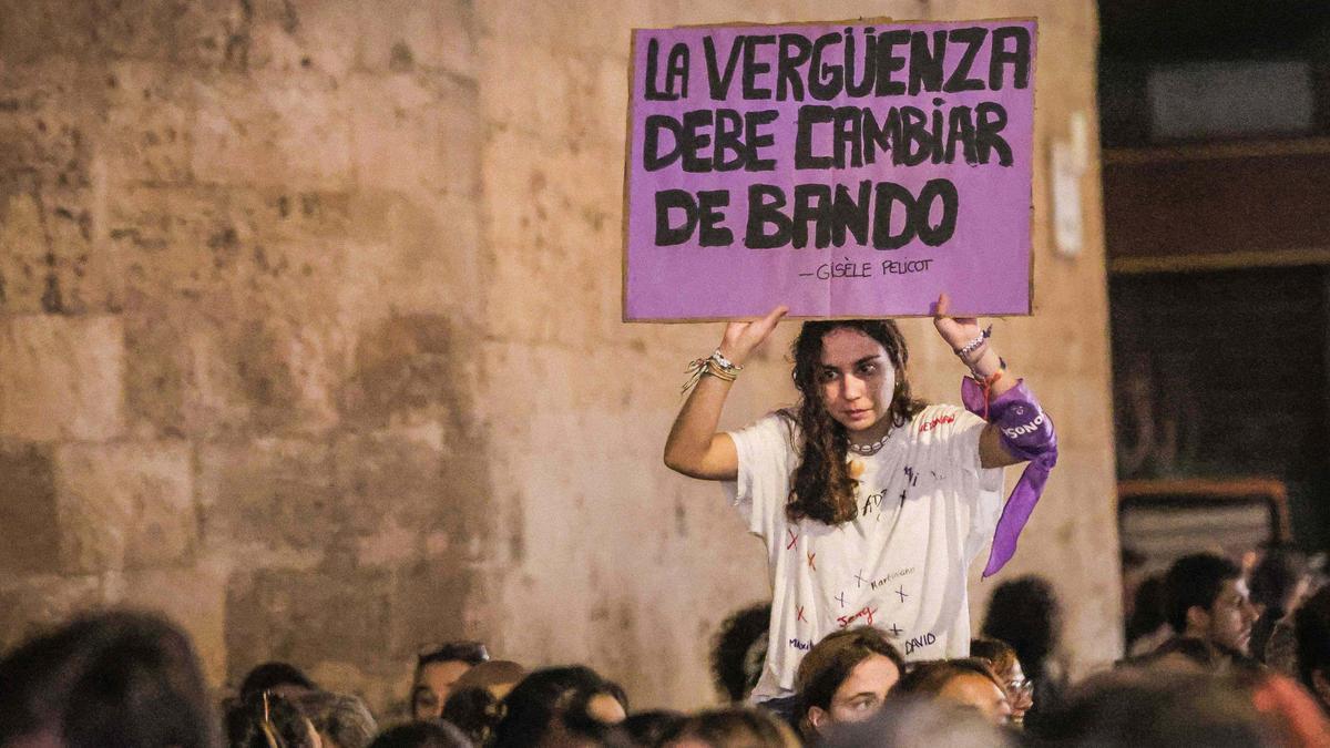 Una imagen de archivo de la manifestación de la Coordinadora Transfeminista de Mallorca el año pasado.