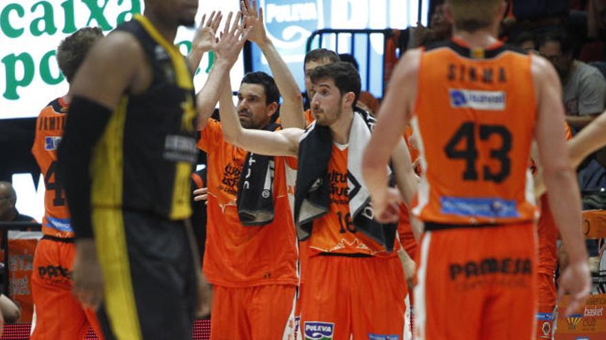 El Valencia Basket, tras su última victoria en casa.