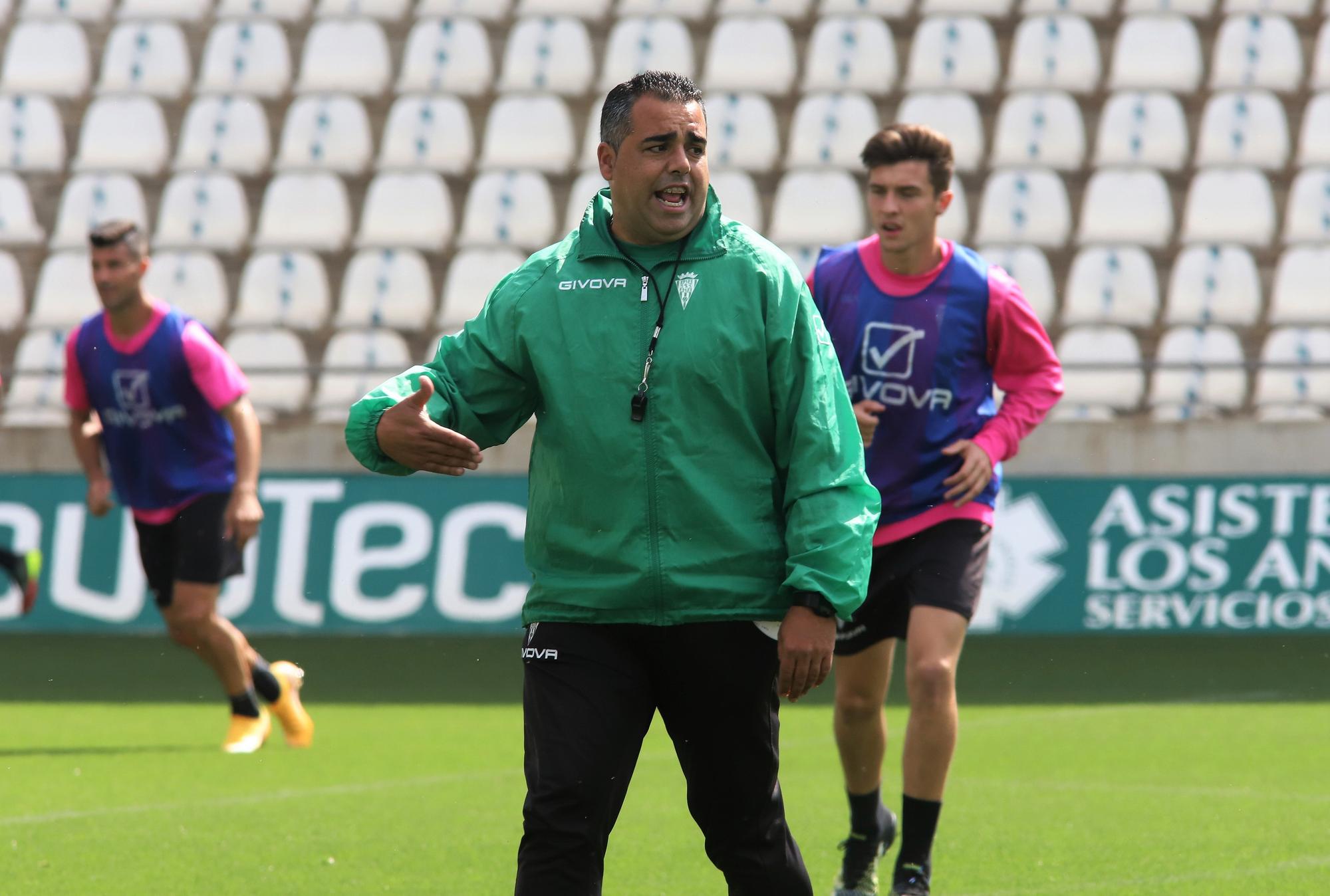 Primer entrenamiento de Germán Crespo como entrenador del Córdoba CF