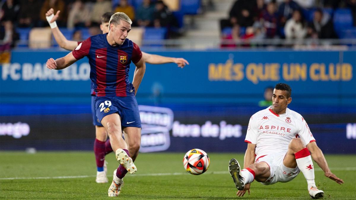 ¡Guiu no falla! Gol en su primera titularidad con el Barça Atlètic