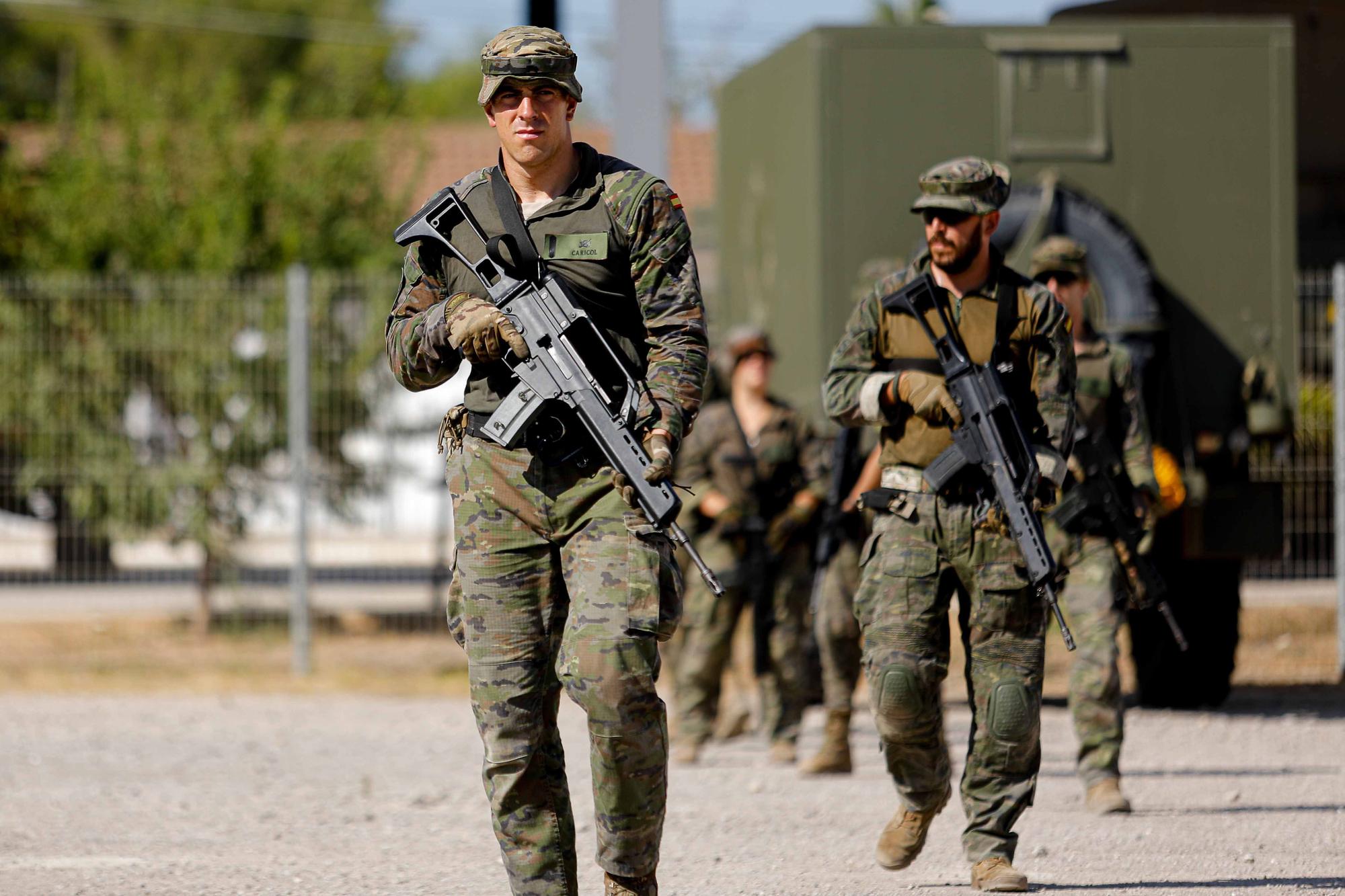 Militares en Ibiza: listos para la acción