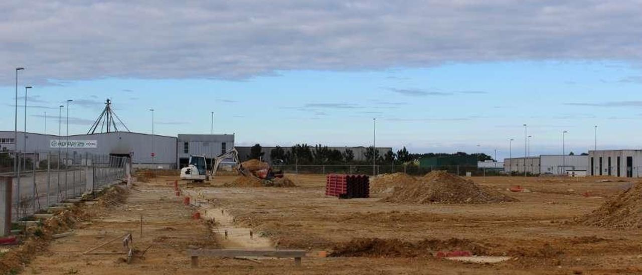 Obras de construcción de las nuevas instalaciones de Monra Forestal.