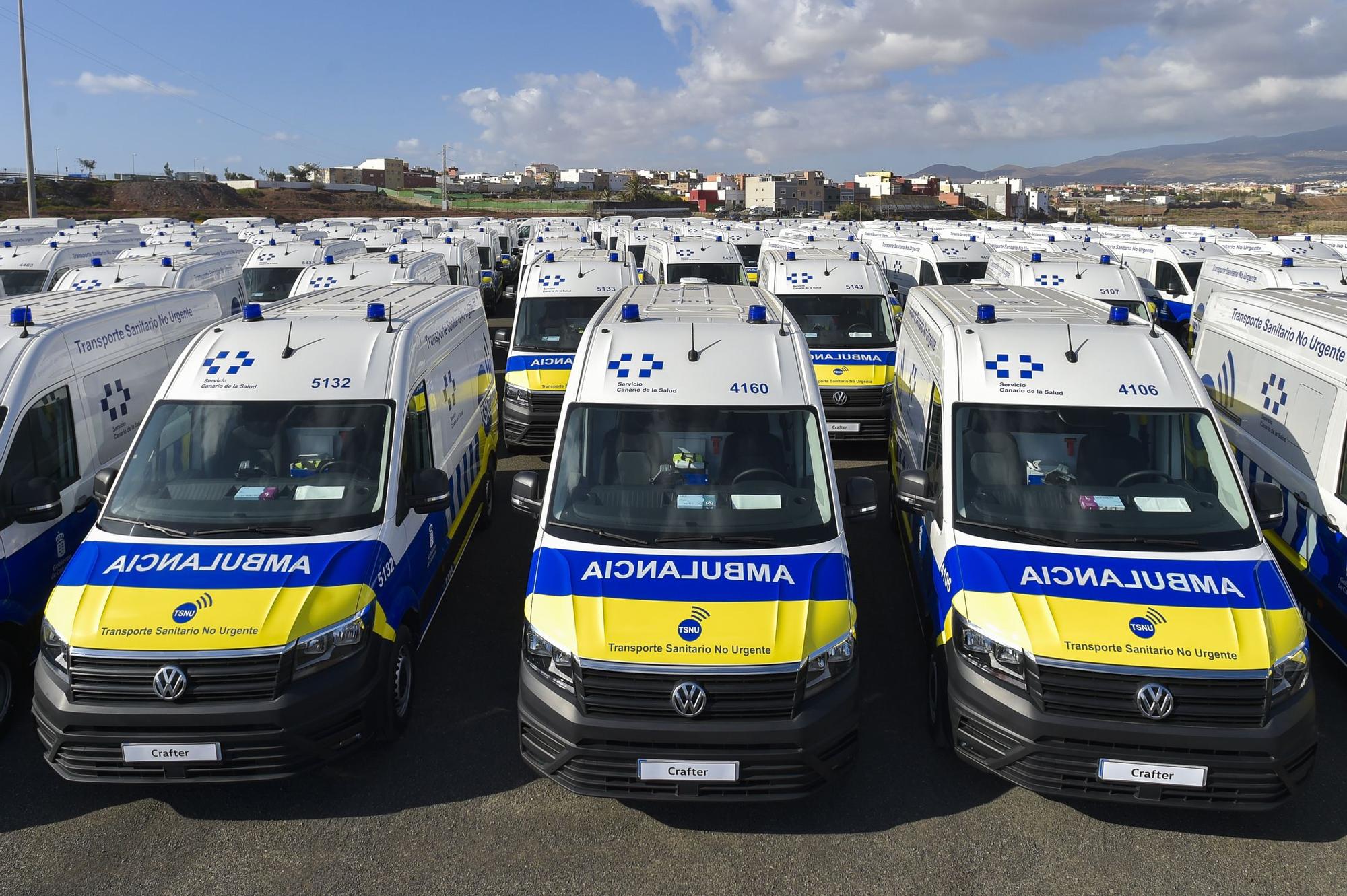 Presentación de nuevas ambulancias del transporte sanitario no urgente en Gran Canaria (5/06/2021)