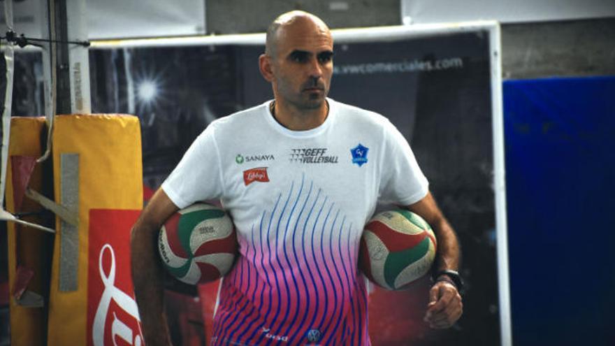 Juan Diego García, durante uno de los entrenamientos de esta semana.