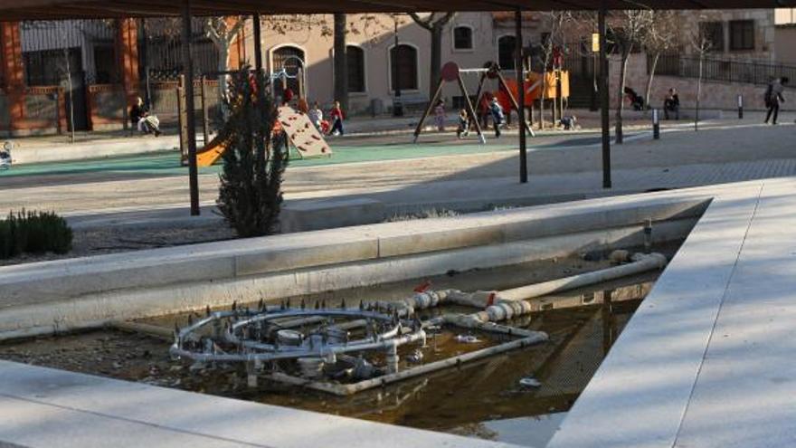 Fuente en la plaza de San Martín.