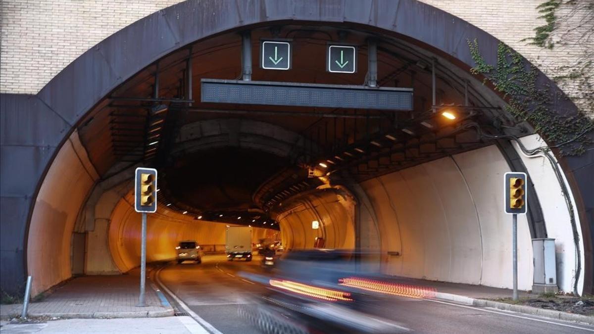 El túnel de la Rovira, en Barcelona