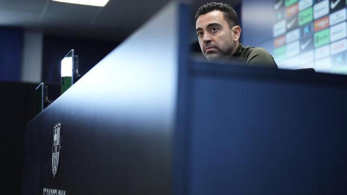 Xavi Hernández en la rueda de prensa previa al choque ante el Valencia