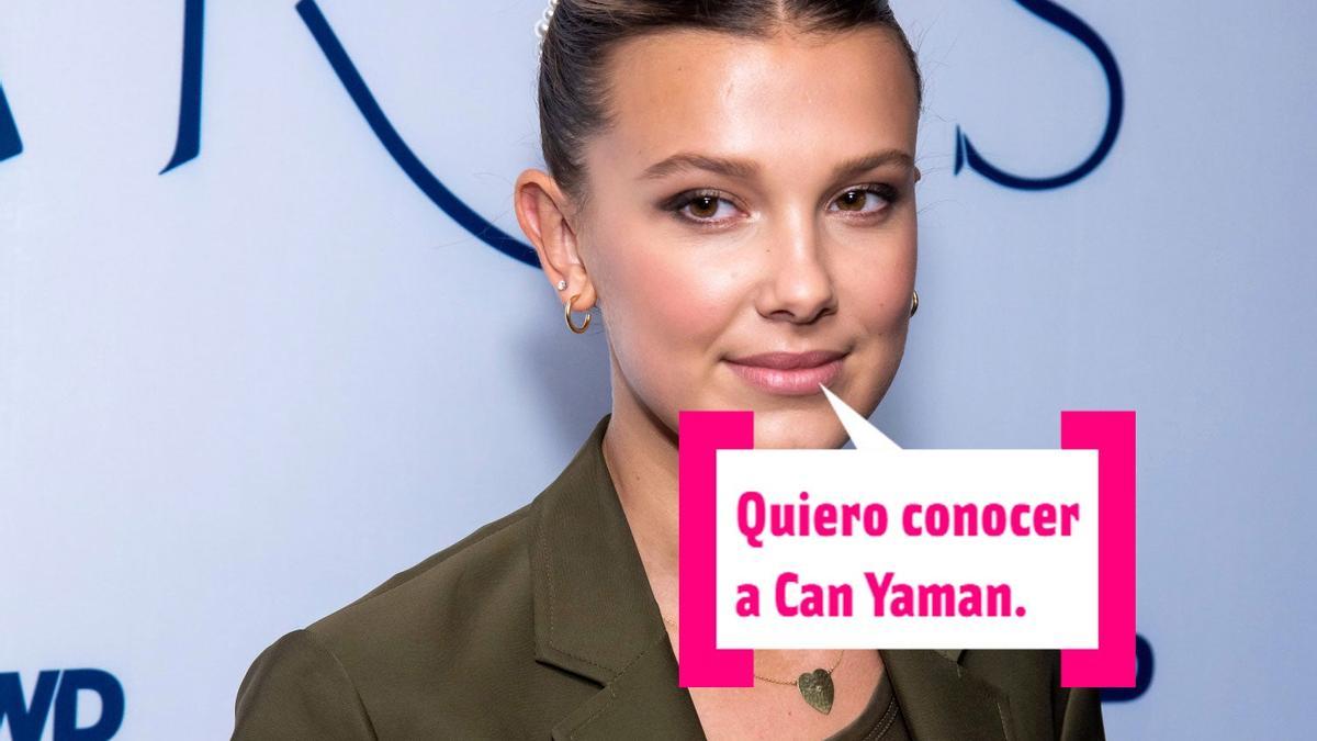 Millie Bobby Brown en un photocall, en Nueva York