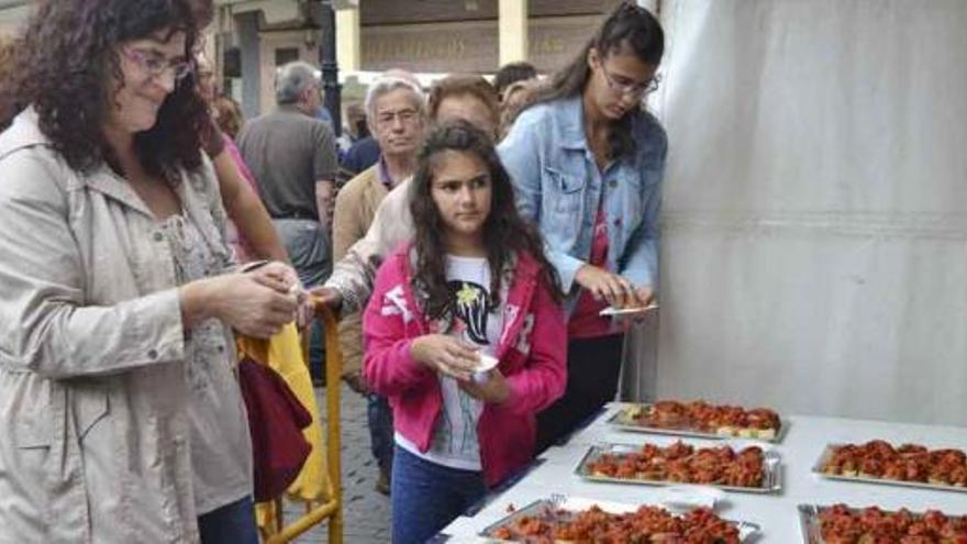 Degustación de pimientos de la zona.