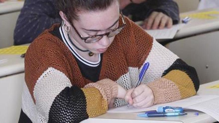 Un aula de la Facultat de Dret de Girona, el juny del 2019