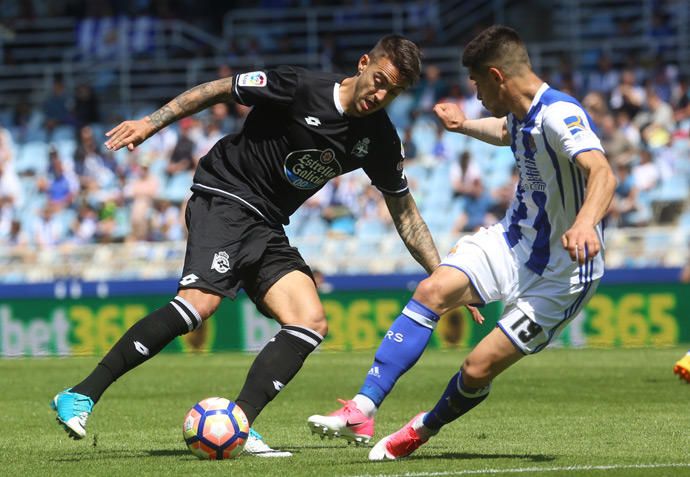 El Dépor cae ante la Real en Anoeta