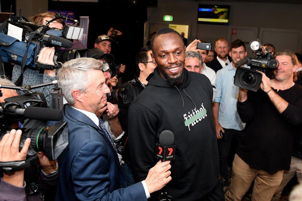 El primer entrenamiento de Usain Bolt, en imágenes