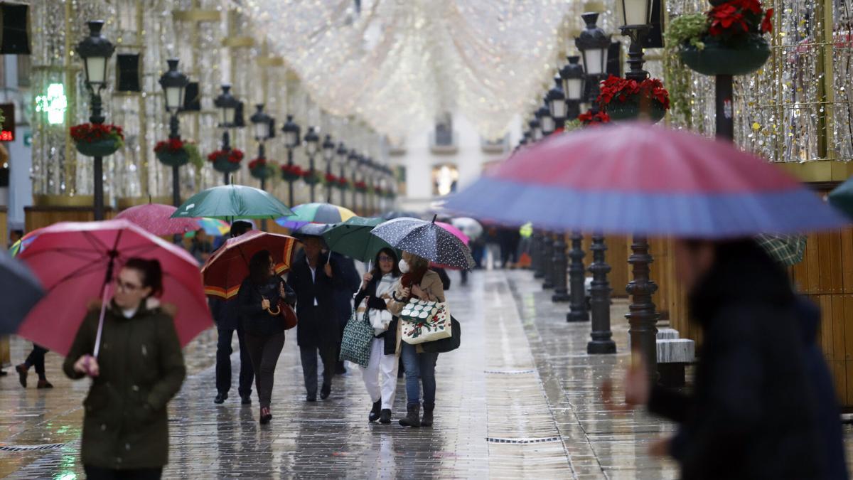 Las lluvias activan el aviso amarillo en Málaga.