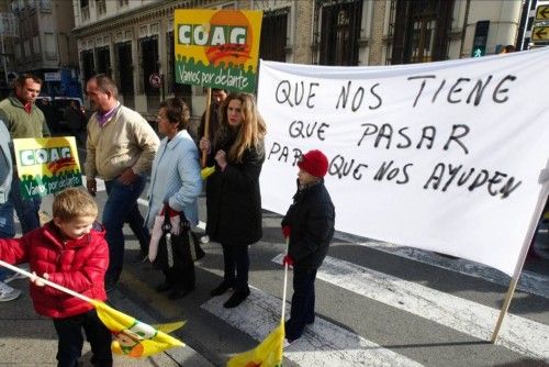 Protesta de agricultores y ganaderos de la comarca del Guadalentín