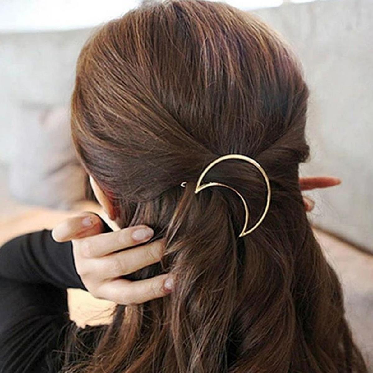 Pasador de pelo con forma de luna Pasador de pelo con forma de luna