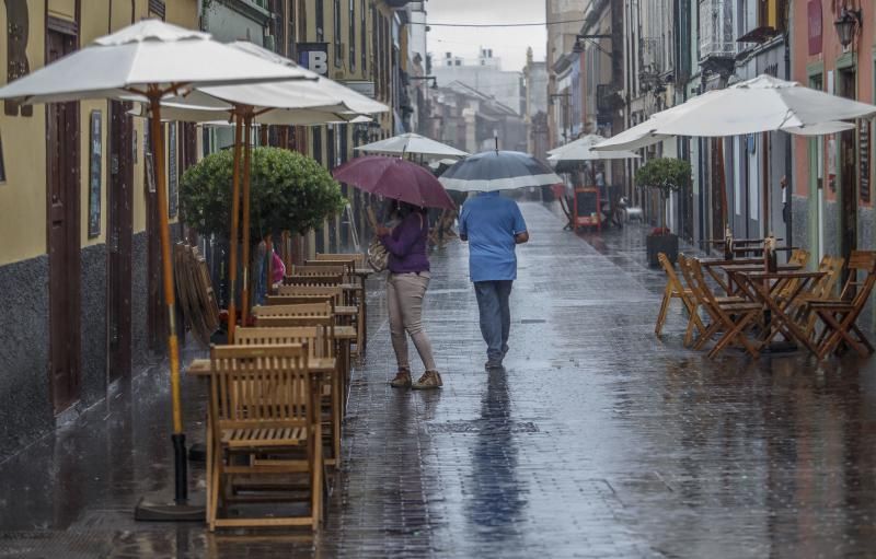 Primeras lluvias otoñales en La Laguna