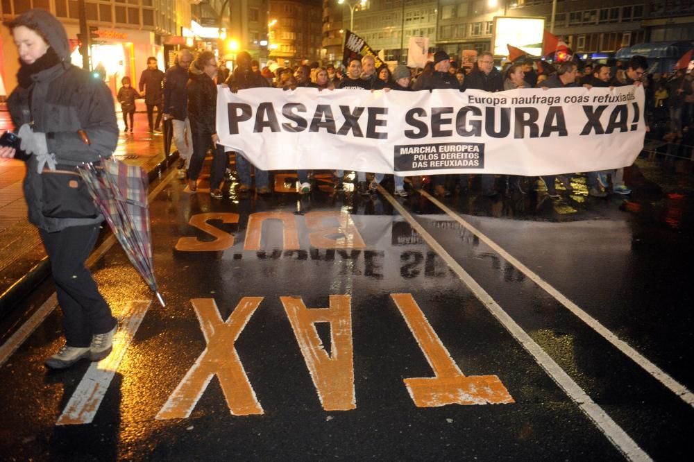 Manifiestación en A Coruña por los refugiados