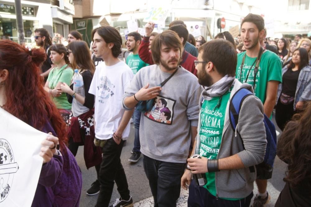 Manifestación en Murcia contra la Lomce