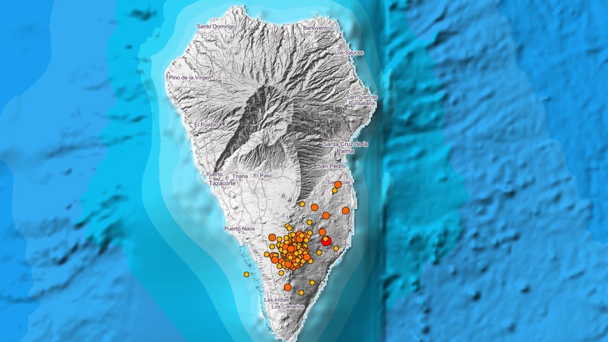 Actividad sísmica en el sur de La Palma.