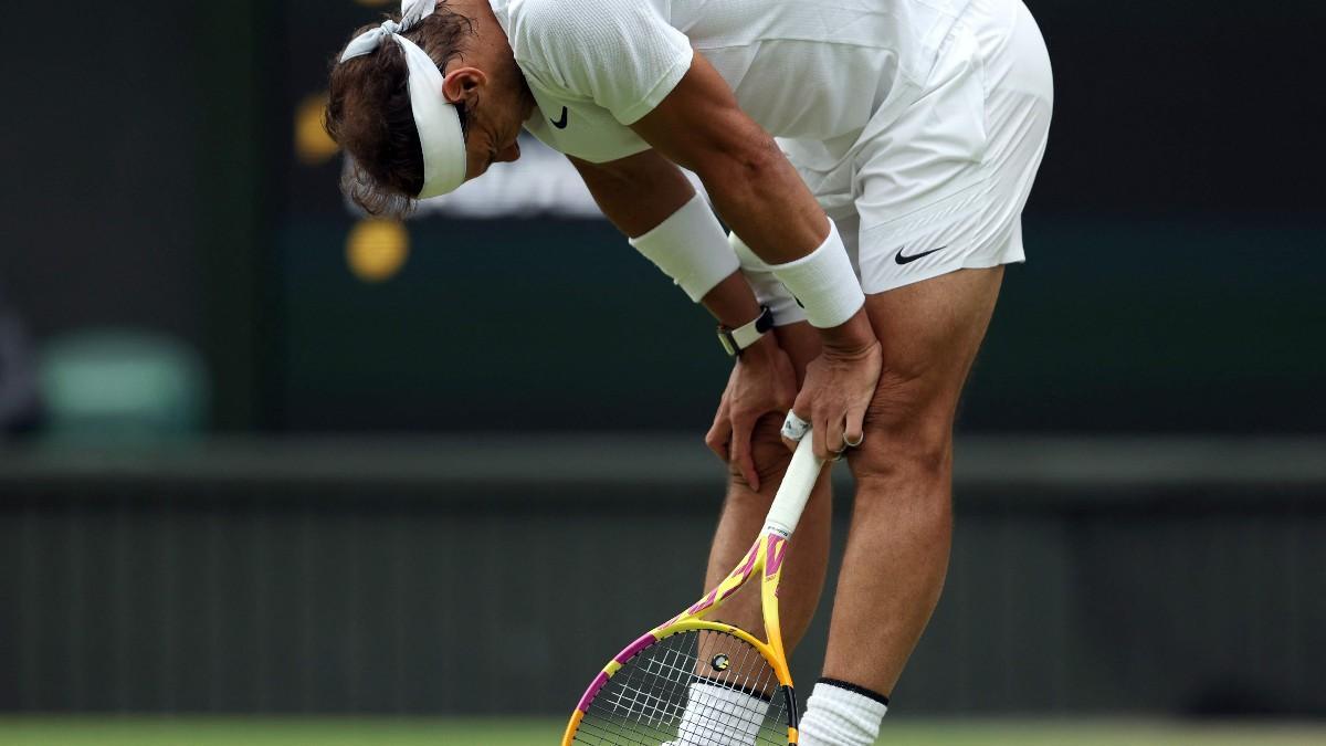 Nadal, cabizbajo en el duelo contra Fritz