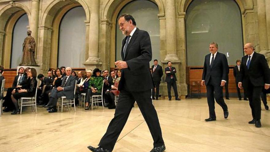 El president espanyol, Mariano Rajoy, va ser ahir a la tarda al Museu del Prado