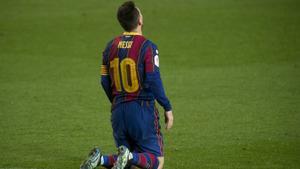 Leo Messi, en la Copa del Rey ante el Sevilla.