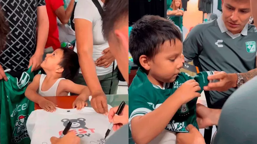 ¡Bravo! El bonito detalle de los jugadores de León con este niño que te emocionará