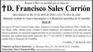 D. Francisco Sales Carrión