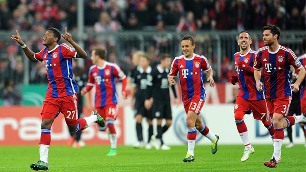 Así celebró Alaba el primer gol del Bayern Múnich