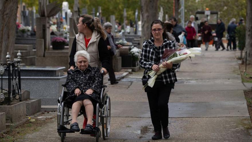 Generaciones de una misma familia en el cementerio de San Atilano