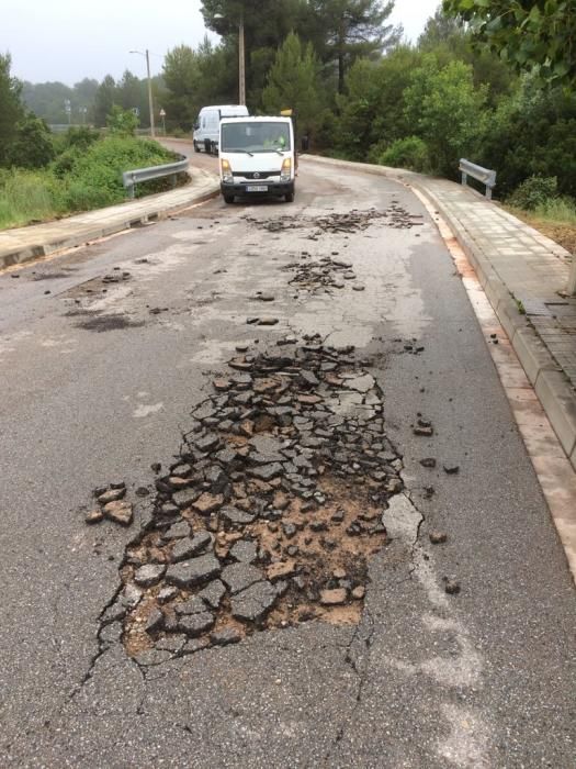 L'endemà del temporal: fotos de les destrosses en carrers i camins de Castellbell