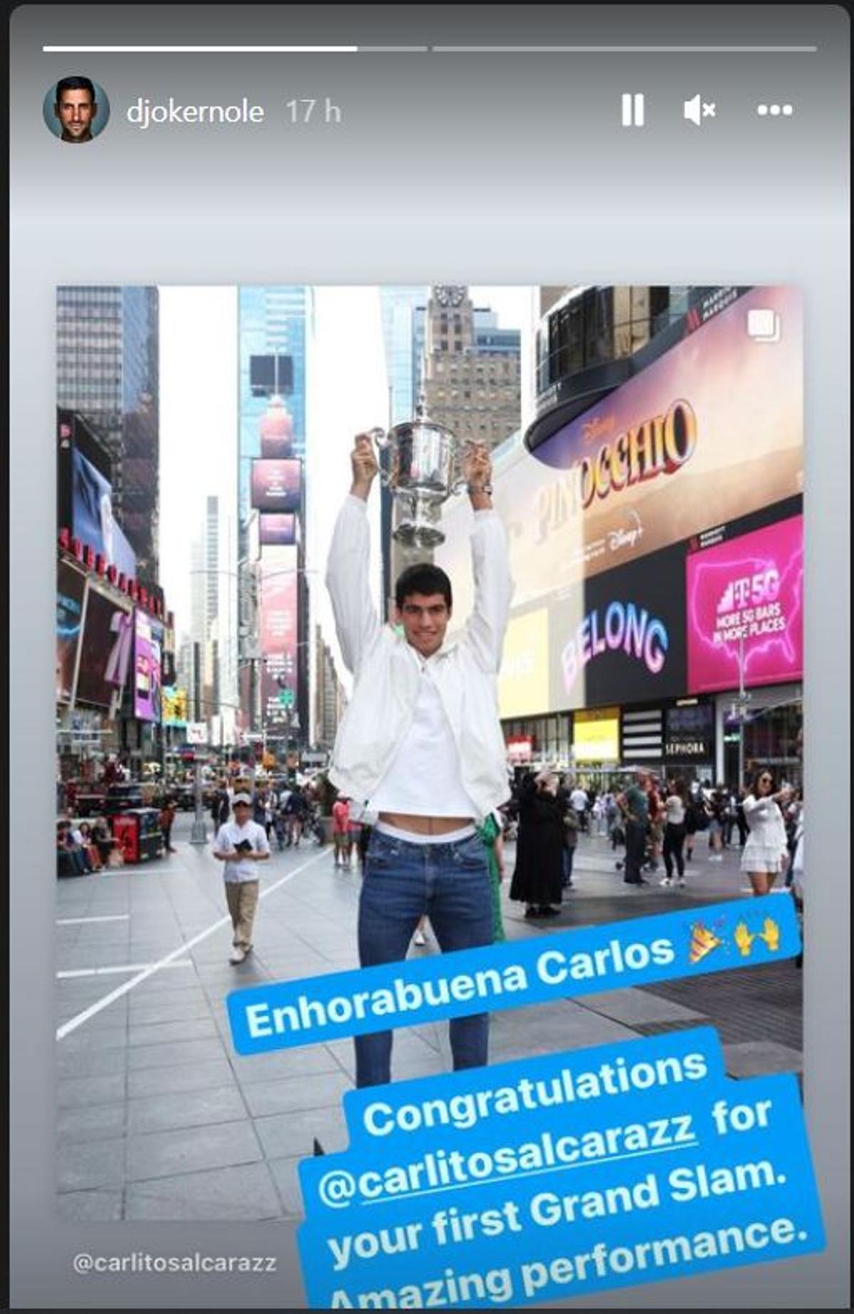 Nole felicitación