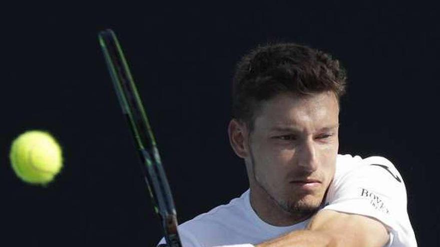 Pablo Carreño, durante el partido de ayer frente a Kovalik.