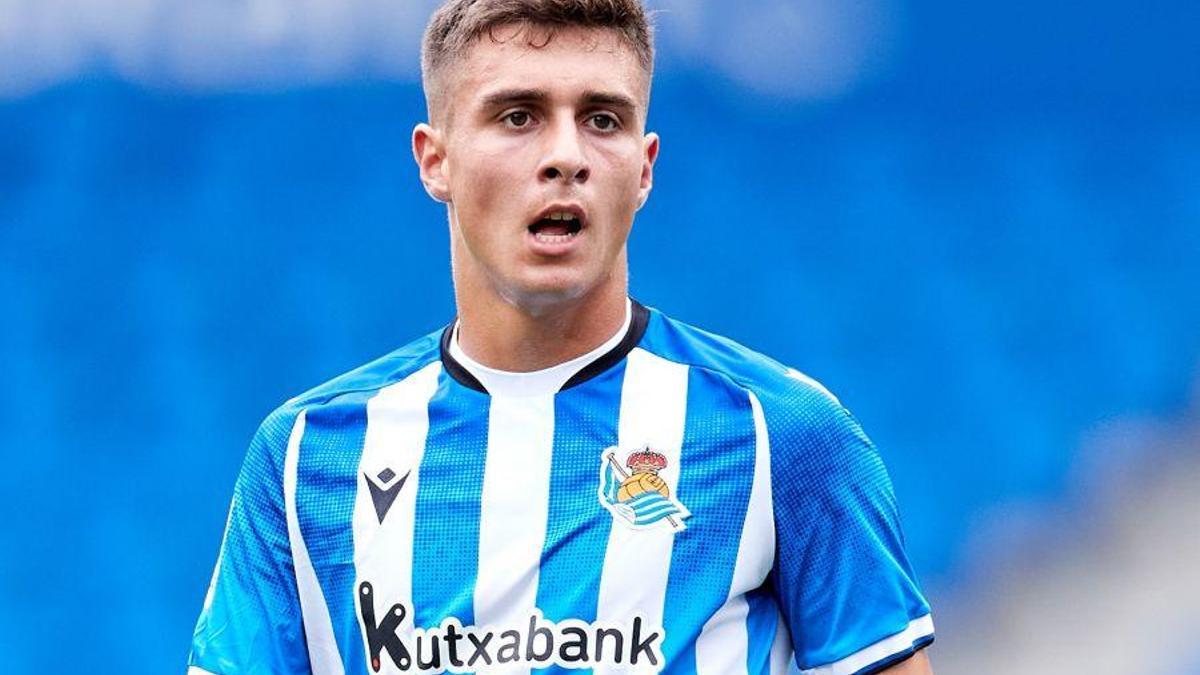 Karrikaburu, en un partido con la Real Sociedad.